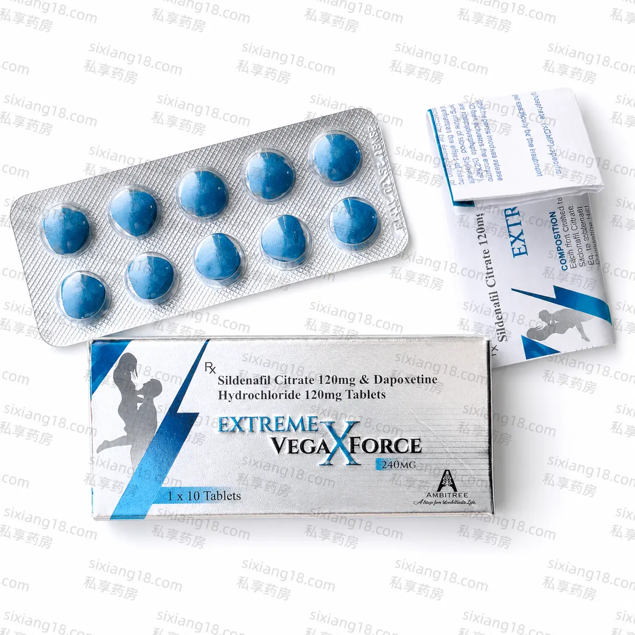 蓝飓风 维X Extreme Vega X Force 西地那非双效片 10粒装